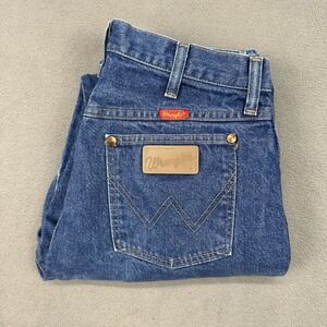 Wrangler Cowgirl Blue Jeans Womens 13x32 Vintage Straight Leg Made in USA 14MW2G